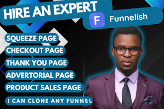 clone funnelish product page advertorial page sales page landing page