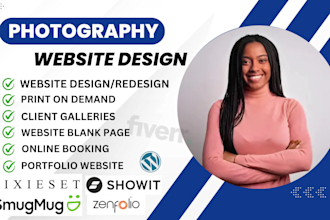 design website on pixieset smugmug artlogic type dream weblium