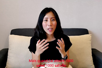 create subtitles in thai, french or english for you
