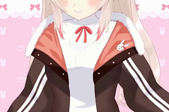 draw cute live2d vtuber model, 2d vtuber model, 2d vtuber rigging, anime avatar
