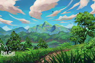 animate 2d nature backgrounds for lofi videos
