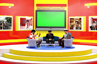 do 3d virtual studio for news broadcast and talk show