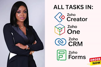 design zoho creator apps, forms, customize zoho crm, zoho one