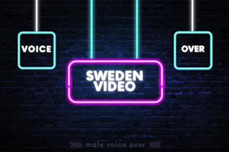 record a professional swedish male voice over and video