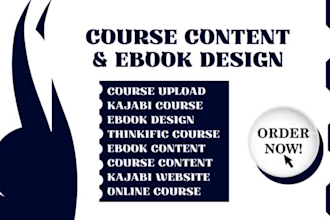 create online course content, ebook content, teachable course creation, workbook