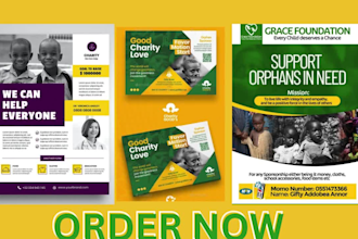 create digital flyer event service fundraiser community nonprofit charity flyers