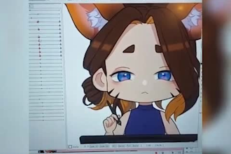 create cute animated vtuber overlays for twitch