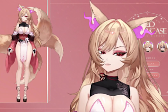 design and rig live2d model, 2d rigging, live2d vtuber model, vtuber commission