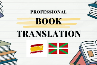 professionally translate your book to basque or spanish
