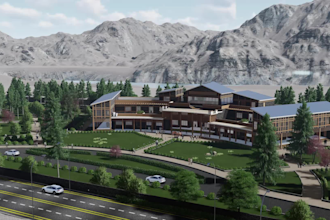 design and render realistic 3d exterior architecture scenes