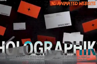 do 3d interactive animated website, spline and scrolling animation, 3d animation