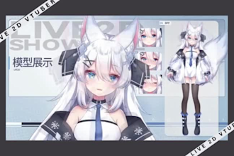 rig live2d vtuber model vr character 3d vtuber commission for vtube studio