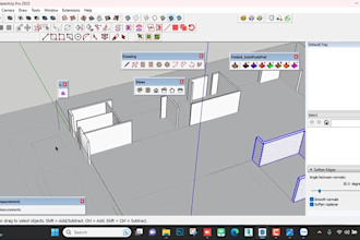 2d 3d model and render using 3ds max and sketchup