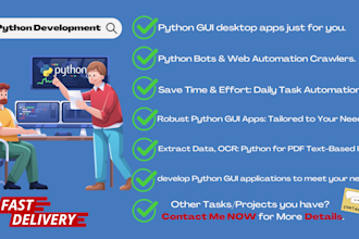 code python programming projects, automation, scripts, tasks, desktop apps
