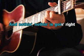 record an acoustic karaoke version with sync lyrics