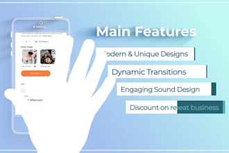 create modern and stylish mobile app promo videos