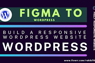 convert figma,psd to wordpress high quality website