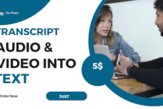 transcribe audio or video to text 24 hours