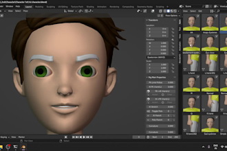 cartoon 3d character rigging auto rig ik fk facial controls and animation ready