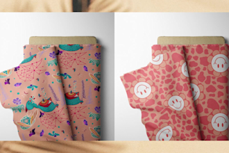 be creating seamless pattern design fabric apparel  textiles