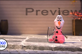 add logo and text in ice man funny video