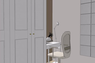 do 3d design of your space  with ikea furniture