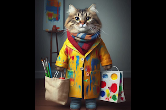 create pet and owner custom royal portrait in high quality