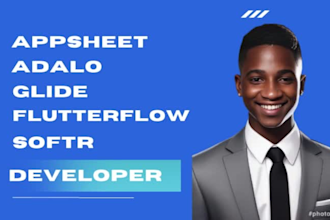 develop mobile app using flutterflow, adalo, appsheet, glide, softr, airtable