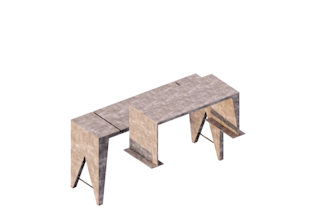 design modular furniture pieces from concrete and wood