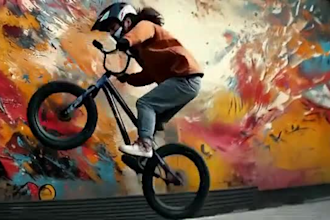 create an ai hip hop music video with  urban or surreal visuals