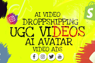 create high converting dropshipping video ads for tik tok, facebook ai video ads