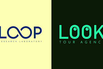 custom minimalist logo design with copyright for modern business branding