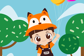 make 2d animation nursery rhymes short, reels, tiktok