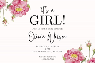 create amazing birthday card or any other invitation card