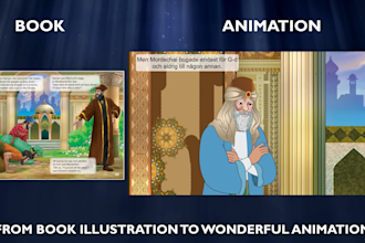 kids illustration book animation