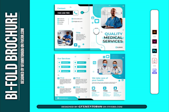 design urgent medical, healthcare, dental flyer and brochure
