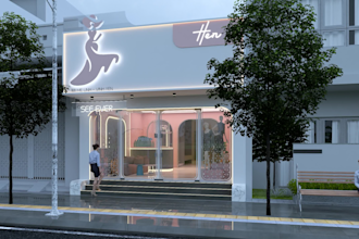 design retail store boutique and, outlet with 3d render