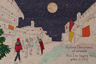 create an amazing hand drawn lyric video for christmas song