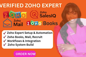 setup zoho crm zoho books campaign recruit zoho mail salesiq