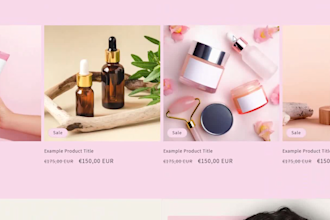skincare website, beauty website, spa cosmetics website, shopify website design