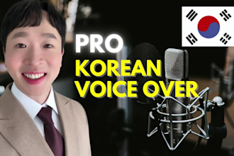 provide professional korean voiceover