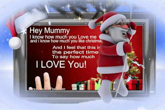 a custom Christmas video greeting card for your bestie