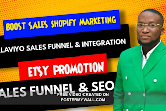 boost store sales, shopify marketing klaviyo sales funnel boost, seo