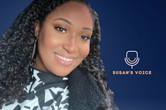 record a professional black british female voice over