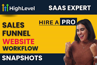 setup go high level saas snapshot, gohighlevel automations