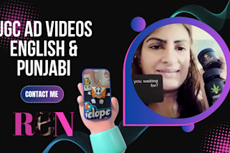 create ugc videos ads for your brands in english or punjabi
