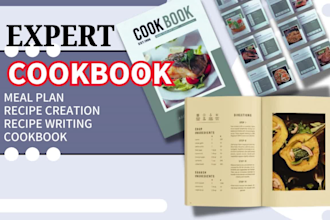 write format,design meal plan, recipe creation, recipe writing, cookbook