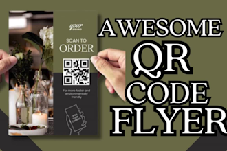 design qr code flyer church flyer club and food flyer, product flyer event flyer