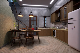 do photorealistic residential 3d interior render