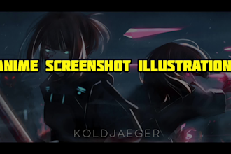 draw your characters to a screenshot anime style